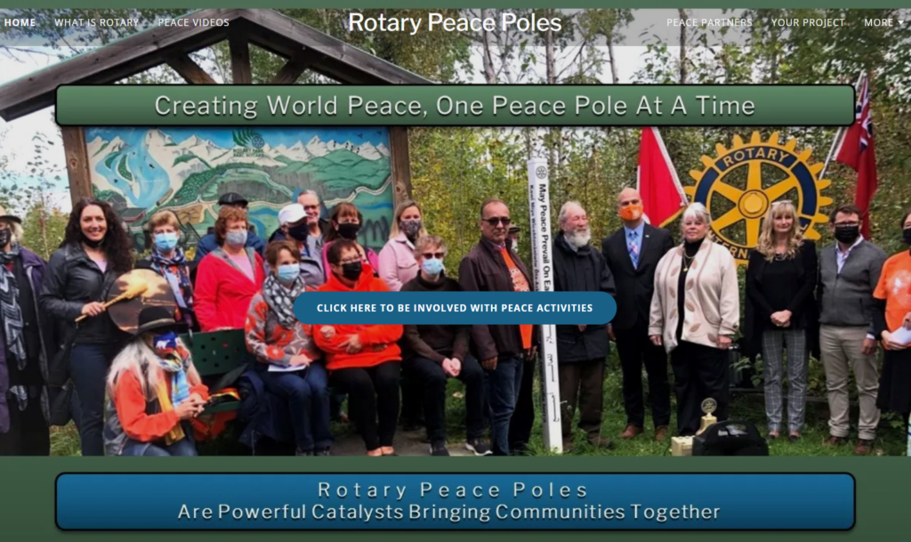 Rotary Peace Poles Home Page screen clip